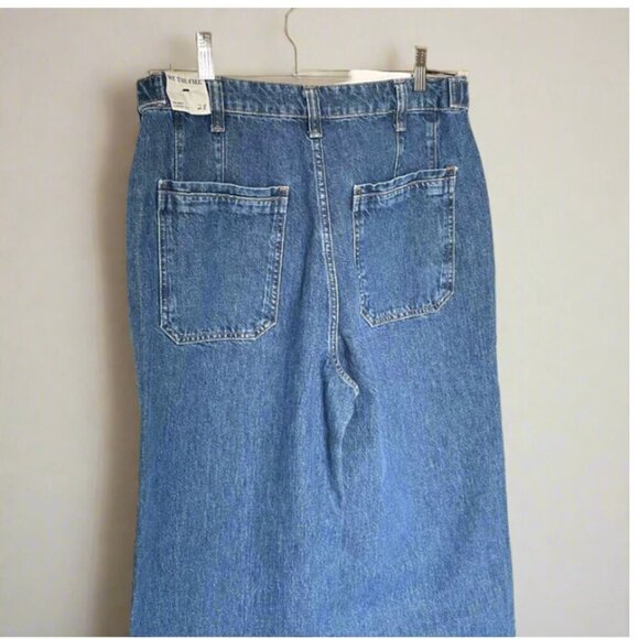 We The Free Palmer Cuffed Jeans Wide Leg Baggy Denim Blue Womens 28 Free People - Picture 5 of 8